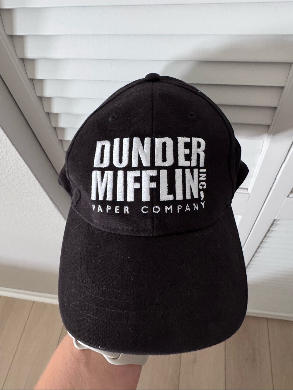 Dunder Mifflin Black Embroidered Baseball Cap